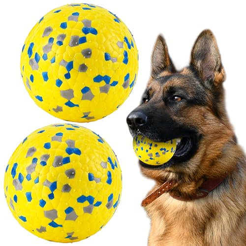 SUNNEKO Balle Indestructible pour Chien - Jouet Interactif Tennis φ7 cm