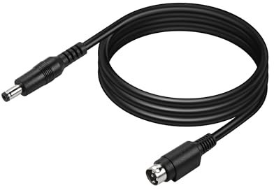 PNGKNYOCN 18awg 4 Broches Din mâle à DC 5,5 x 2,1 mm câble mâle pour CCTV système de caméra Adaptateur de Chargeur (3.2ft)