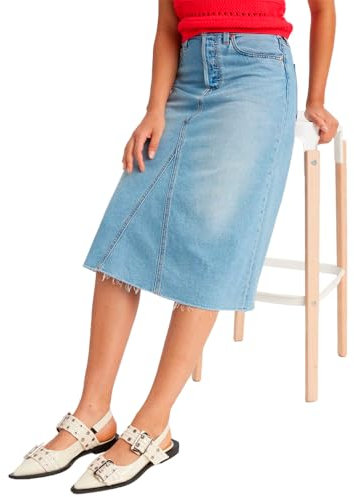 Levi's High Rise A-Line Decon Jupe, Secret Secret, 30W Femme