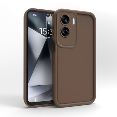 PanXCase Cover per Honor 90 Lite 5G - Custodia Silicone Sottile Elegant Disegni Morbida Leggera, Protezione Fotocamera Antiurto Antigraffio Case (Marrone)