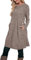 Aokosor Jumper Dress for Women Tunic Dress Ladies Long Sleeve Dress with Pockets Side Buttons Dress for Leggings Size 14-16 Khaki