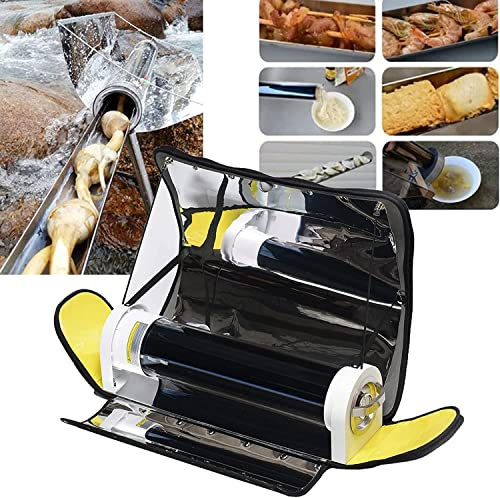 Parrilla solar al aire libre, barbacoa solar integrada al aire libre, cocina para parrilla, cocina solar parabólica portátil, estufas sin combustible para acampar, cocina, barbacoa, herramientas de c