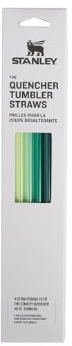 Stanley Reusable Quencher Straws | 4-Pack of BPA-Free, Reusable Straws for Clean Drinking | Perfect for Stanley's 40oz Tumblers | Green