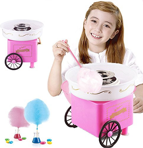 Zuckerwattemaschine für Zuhause, Zuckerwattegerät Zuckerwatte Maker für Kindergeburtstag, Kinderfest, Party, Maschine für Zucker, Rosa (31 * 31 * 30cm)