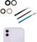 Dakexiong Juego de 2 Lentes de Cristal para cámara Trasera de iPhone 11 + Kit de Herramientas de reparación, antiarañazos y Resistente al Agua