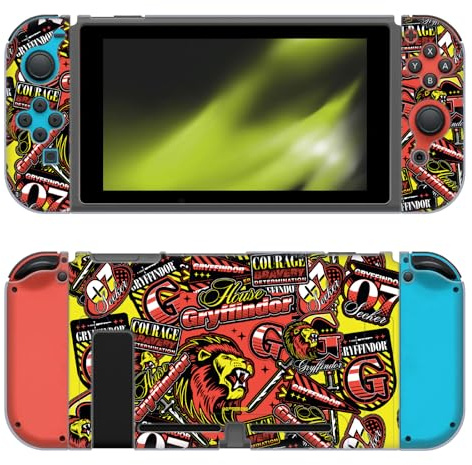 Head Case Designs Licenza Ufficiale Harry Potter Modello Gryffindor Grafica Custodia Morbida in Gel Compatibile con Nintendo Switch