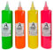 Stofffarbe 500ml. Waschfeste Textilfarbe. T-Shirt Farbe für helle Stoffe. Waschmaschinenfest, Waschbeständig. Textilmalfarbe, Stoffmalfarbe Fixierung durch Bügeln (Neon-Set (4-Farben))