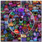 RGBEE Neon Sticker Set 300 Stücke, Wasserfeste Graffiti Aufkleber für Laptop Scrapbook Journal Koffer Helm Motorrad Skateboard Auto Fahrrad Computer, Lustig Trippy Sticker für Teenager und Erwachsene