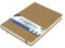 Kangaro Art Skizzenbuch A5 Taupe PU Hardcover 80 Blatt 140 Gramm cremefarbenes Papier mit Gummiband und Band