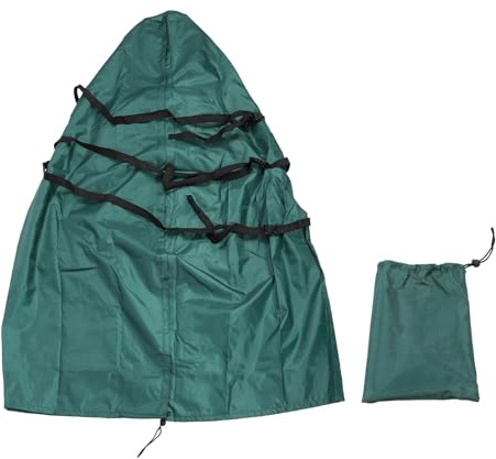 Aufrechter Weihnachtsbaum-Aufbewahrungsbeutel, Staubdicht, Wasserdicht, Robust, Künstlicher Weihnachtsbaum, mit Kordelzug und Spanngurten, Weihnachtsbaum-Abdeckung (grün) (34 * 75