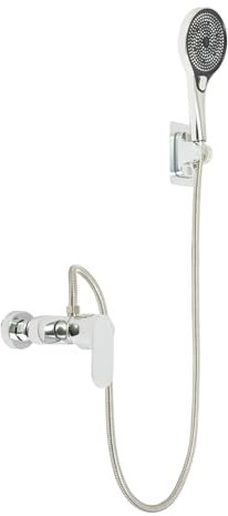 Set de Ducha para Cuarto de Baño, Grifo Mezclador con Teleducha Plata 20 * 16 * 12cm