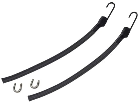 DONGKER Helm-Bungee-Seil, 2 Stück Elastisches NVG Bungees, Schwarz NVG Strobe Straps mit U-Schnalle für taktische Helme