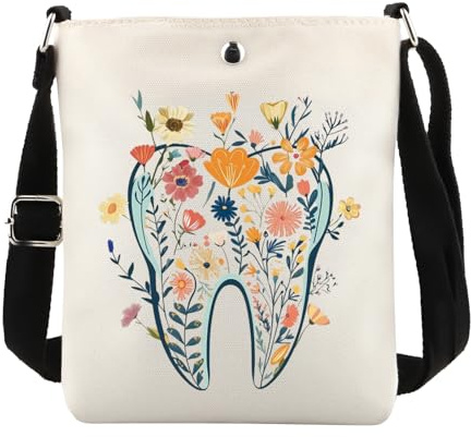 FUNYSO Zahn-Korssbody-Tasche, Zahnhygiene-Geschenk, Dental-Geschenk, DA-Wertschätzungsgeschenk, Zahnarzthelferin, Kuriertasche