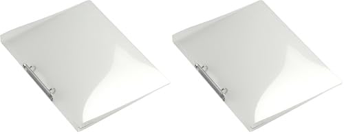 Europel A4 Size Transparent 16 mm 2 Ring Binder — Refillable Paper Folder for School, Meetings, Office, Travel & Home — Waterproof, Travel Friendly & Eco-Friendly Document Organizer — White, 122261