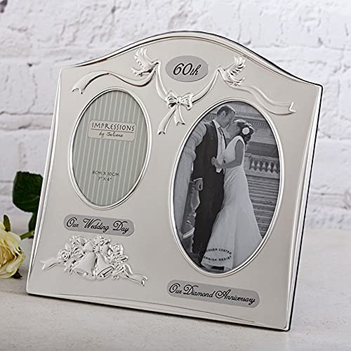 The Gift Experience 60th Anniversary Photo Frame, Diamond Wedding, Photo Frames