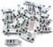 30 Stück LEGO TECHNIC Achs u. Pin-Verbinder 3L in Neu-Hellgrau.