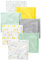 Simple Joys by Carter's Unisex Baby 7-Pack Flannel Receiving Blankets Empfangsdecke, Grau/Weiß/Minzgrün, Einheitsgröße (7er Pack)