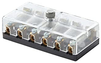 HELLA 8JD 002 291-211 Sicherungsdose - 6-polig - 8A - glasklar - Stecker: Schraubkontakt