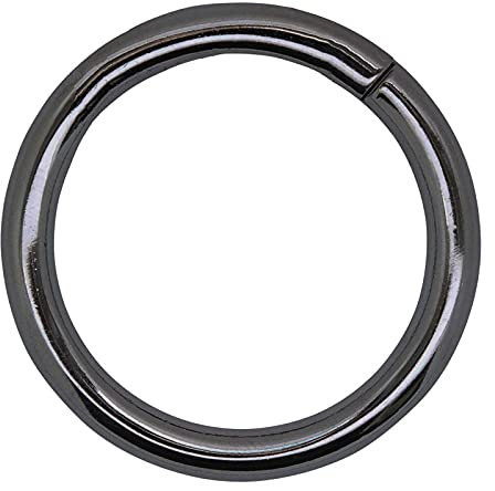 10 stabile Metallringe Rundringe O-Ringe Gurt-Ringe, Größen-/Farbwahl, Farbe:anthrazit, Größe:25 x 3.7mm