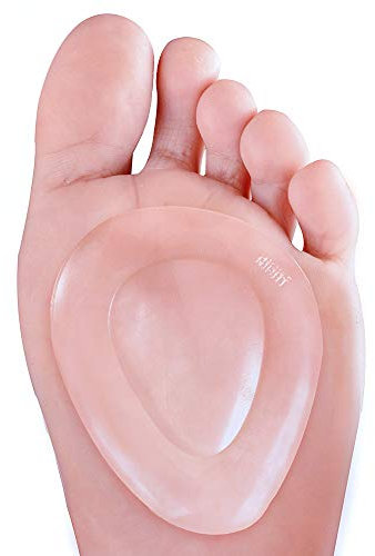 Welnove Almohadillas redondas amortiguadoras para el metatarso, para callos, ampollas, dolor del metatarso, neuroma de Morton Blanco