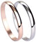 MILAKOO 2 Stück Edelstahl Armband für Frauen Mädchen Hochglanz Armband Gerillte Manschette Armreif 8mm