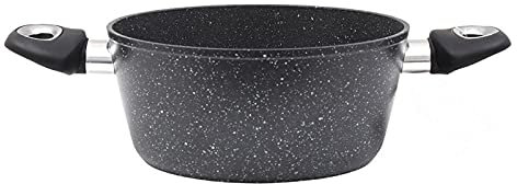 MAURY’S MAXISTONE TITANIUM CASSERUOLA ANTIADERENTE IN ALLUMINIO RINFORZATO (18 cm)