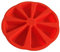 Silikonform mit 8 dreieckigen Hohlräumen, Kuchenform, Portionen-Form, Backform, Seifenform, 27x27x5 cm (zufällige Farbe) Rot