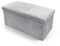 Velosso New Large Ottoman Foldaway Storage Blanket Toy Box Bench Corduroy Pouffe Footstool (Silver Grey, 76 x 38cms)