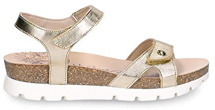 Panama Jack Damen Sulia Shine Flache Sandale, Gold, 38 EU