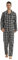 LANBAOSI Ensemble de pyjama 2 pièces à manches longues, à carreaux, en flanelle et en coton pour hommes, vêtement de nuit avec haut et bas pour l'hiver, M