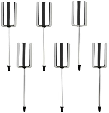 Wishstar 6 STK Ø 2.5cm Kerzenhalter Adventskranz, Stabkerzenhalter Adventskranz Silber, Kerzenstecker Adventskranz, Kerzenhalter Stabkerzen, Kerzenständer Stabkerzen, Kerzenhalter Kranz