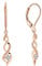 JO WISDOM Damen hängende ohrringe Unendlichkeit infinity silber 925 mit 3A Zirkonia Kristall mit Rosévergoldet,Schmuck für Frauen