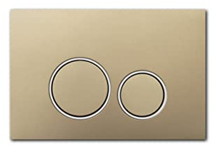 StarBlueDisc Betätigungsplatte für Geberit Delta UP100 und Sigma UP320 Vorwandelemente (Champagne Gold/Glanz Chrom)