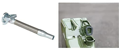 Unitec 73861 Ausgieߟer flexibel & 73863 Dichtungen für Benzinkanister, 2 Stück