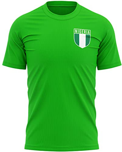 Purple Print House Nigeria Shirts for Men, Nigeria Flag Badge Retro T Shirt, Football Country Africa 2022 Supporters Gifts for Him or Her, 2024 World Tournament Footy Soccer Top, M, Irish Green