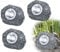 bmf-versand Solarlampen für Außen Garten Deko Stein mit LED 3er Set - Gartendeko Solar Steine - Solarleuchten Balkon Klein - Außenlampe Steinleuchten Anthrazit - Dekolampen 3 Stück