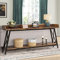Tribesigns Table Console arrière du canapé, Extra Longue, 180 cm, Style Industriel, pour Salon, entrée étroite, Longue Table Mange-Debout, Marron
