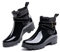 Stivali Gomma Donna Stivaletti Pioggia Chelsea Rain Boots Wellies Ankle Boots Stivaletti Impermeabili Scarpe da Pioggia Nero Taglia EU 38