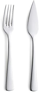 KUPPELS B0959 FLAIR Fischbesteckset, 18/10 Edelstahl | Fisch-Besteck Set 2 Personen | Essbesteck 4-teilig | Spülmaschinenfest | Hochglanzpoliert