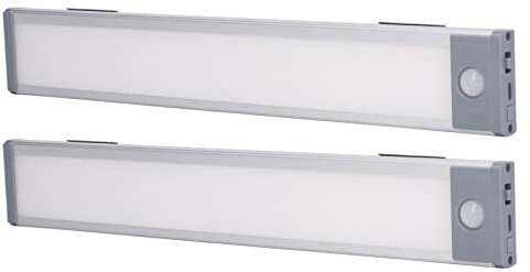 2er-Set 90-LED-Unterschrankleuchte mit Bewegungsmelder, 3-farbige LED-Schrankleuchte, Weiße Beleuchtung, Magnetische LED-Stablampe, Superschlanke Werkbankleuchte,