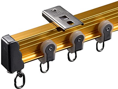 ANSNOW Vorhangspuren Decken- Oder Wandmontage Gebogene Vorhangschiene Aluminiumstreck/Top -Laden/2,6 M/9Ft