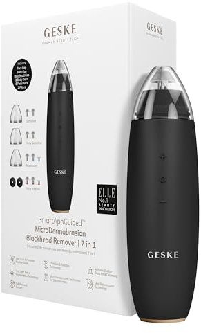 GESKE | SmartAppGuided™ MicroDermabrasion Blackhead Remover | 7 in 1 Mitesserentferner | Elektrischer Porenreiniger | Innovativer Vakuumsauger | Beauty Tools | Hautreinigungsgerät | Skincare Device