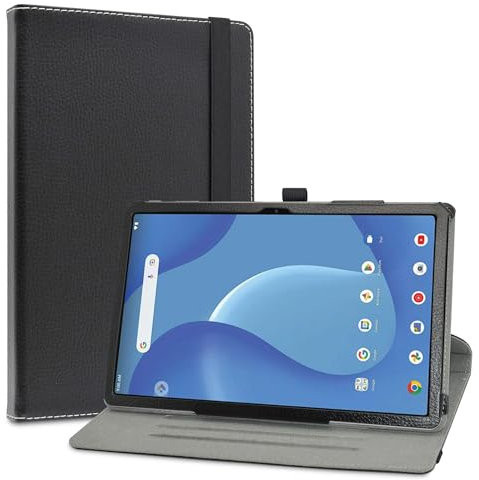 LiuShan Kompatibel mit Onn 10,4 Zoll Tablet Pro Hülle 2023, 360 Grad drehbarer Drehständer, PU-Hülle für Onn.10,4 Zoll Tablet Pro Tablet (2023 Modell Nr. 100110603), Schwarz