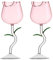Copas de Vino Rosado Copa de Cóctel, Copa de Vino Tinto con Flores, Copas de Copa de Rosas Transparentes para Inauguración de la Casa, Celebraciones de Cumpleaños Y Bodas(#7)