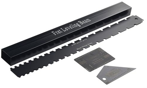 FUBESK 4 strumenti da liutaio a doppia scala, manico per chitarra, con bordo dritto, righello per chitarra e basso, strumento di livellamento dei tasti