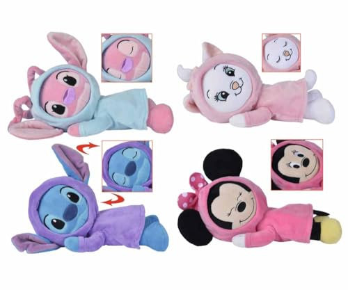 DISNEY Peluche en Peluche Stitch Marie Minnie Angel 25CM - Envoi d'1 pièce aléatoire. modele au Hazard