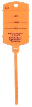 Schlüsselanhänger in niederländischer Sprache – bedruckte Fahrzeuganhänger mit Schwänzen – Box 200, (Orange)