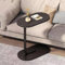 Yesbon Couchtisch, Kleiner Beistelltisch C Form Couchtisch Klein Nachttisch Sofatisch Telefontisch Mobiler Couchtisch, Wohnzimmertisch für Kaffee und Laptop,Schwarz,B