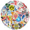Fußball sticker,50 Stück Fussball Sticker Set Wasserfest Fußball Club logo Aufkleber Graffiti Stickers,Vinyl Sticker für Laptop Skateboard Koffer Helm Auto Fahrrad Handy Auto
