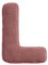 Mealini BUCHSTABENKISSEN - Buchstabe L, rose rot, ca 17 x 28 cm, Buntes Kissen Alphabet für Namen